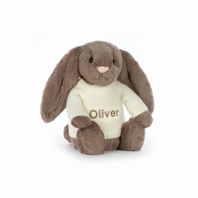 Jellycat Bashful Truffle Bunny with Cream Jumper Australia | 064129VRP